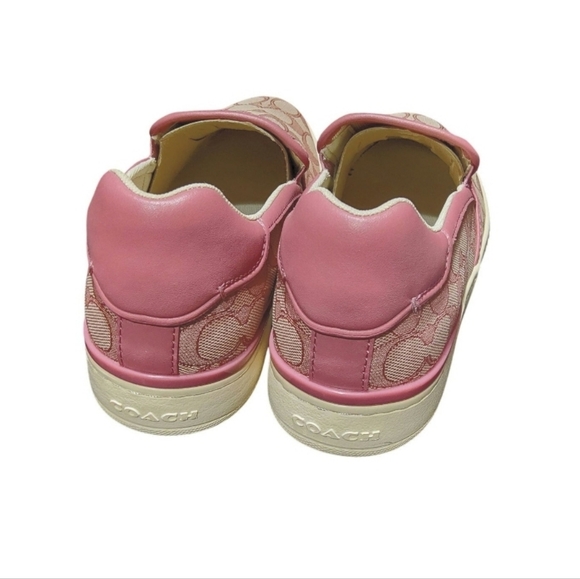 COACH PINK WELLS SLIP-ON SNEAKERS IN SIZES 7.5, 8.5, 9.5, 10, & 11 - Picture 5 of 7